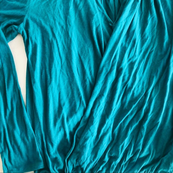 Babaton Teal Twist Front Plunging Blouse - Picture 5 of 8